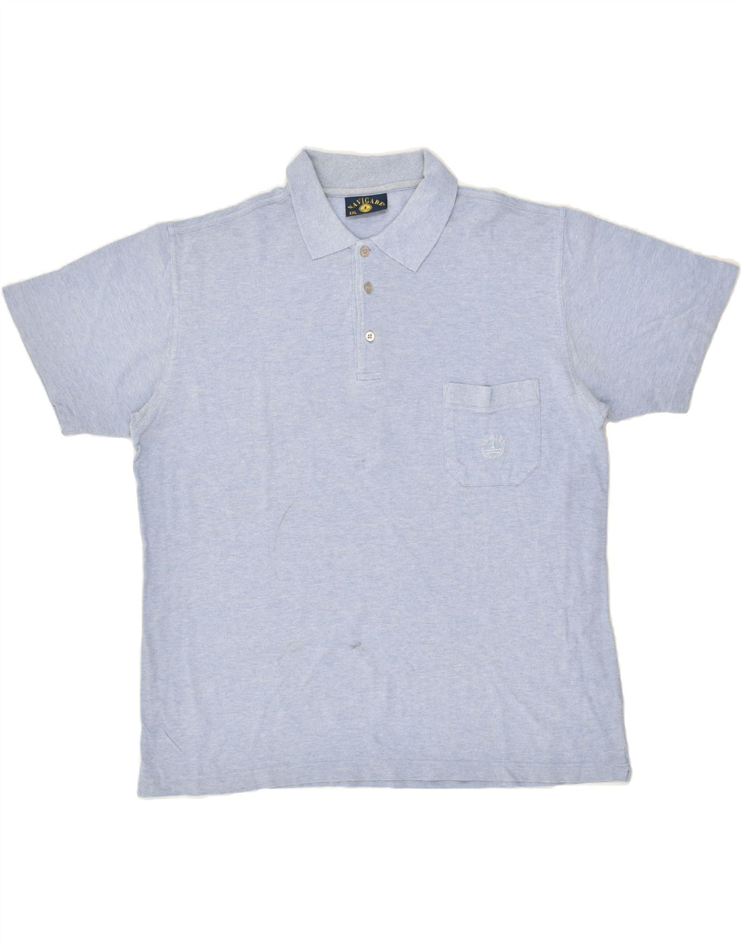 NAVIGARE Mens Polo Shirt 2XL Blue Cotton | Vintage Navigare | Thrift | Second-Hand Navigare | Used Clothing | Messina Hembry 