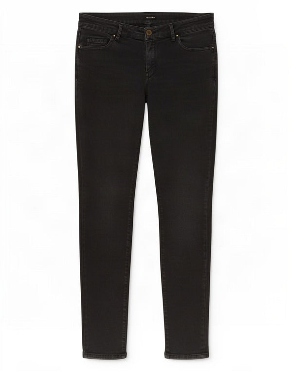 Massimo Dutti Damen Skinny Jeans EU 38 Small W28 L26 Schwarz