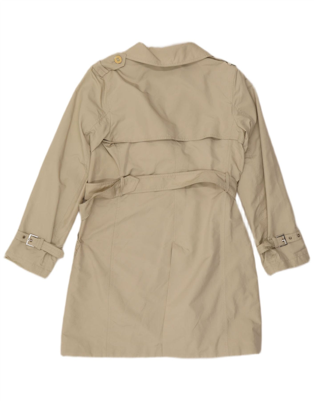 Allegri Womens Trench Coat IT 44 Medium Beige Polyester