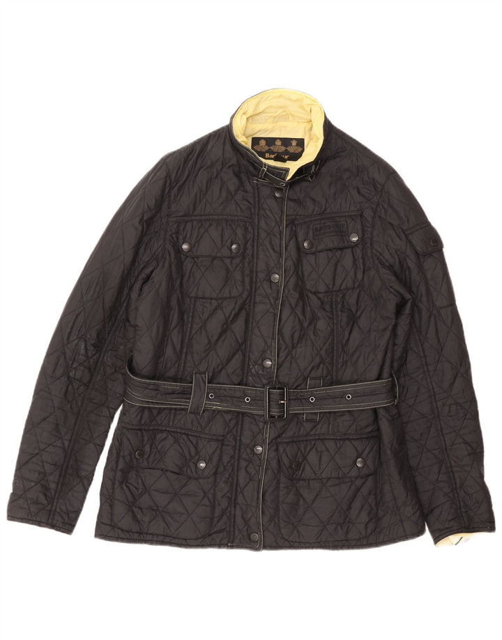 Barbour Womens Quilted Jacket UK 14 Large Black