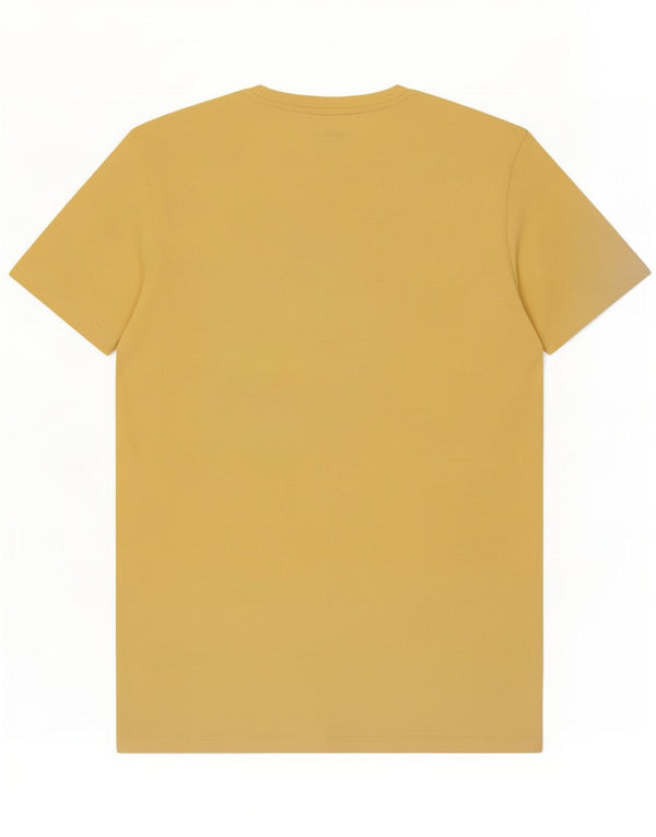 Jack & Jones Mens Graphic T-Shirt Top Large Yellow Cotton