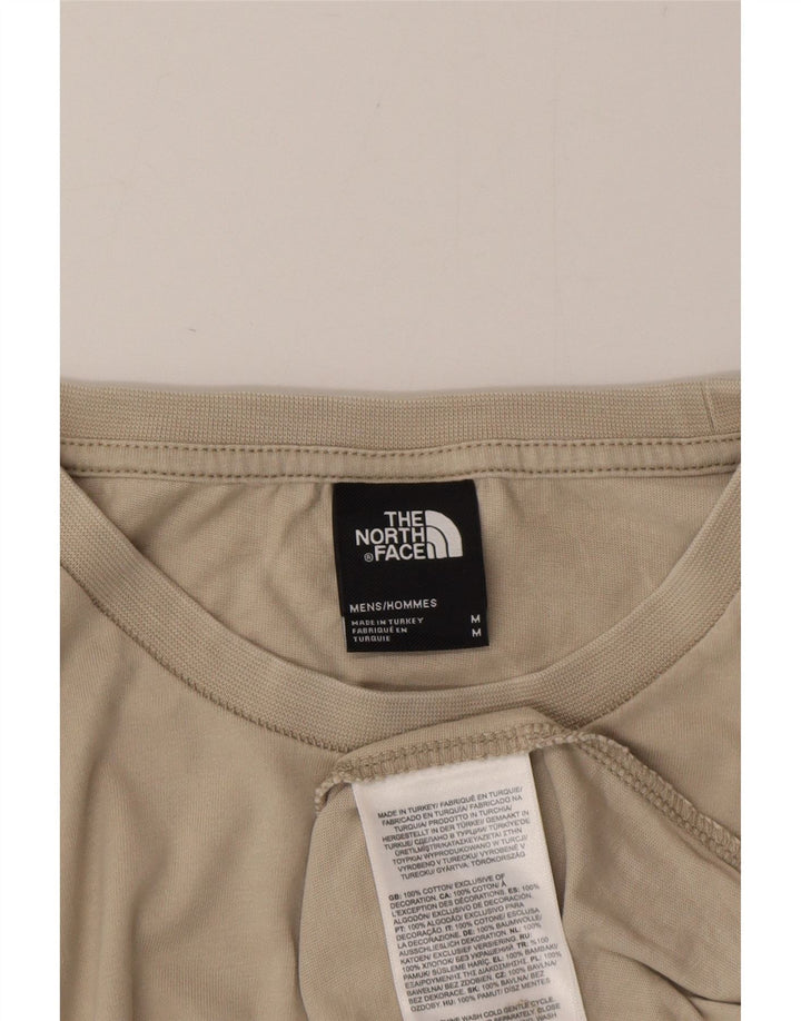 The North Face Mens Graphic T-Shirt Top Medium Beige Cotton