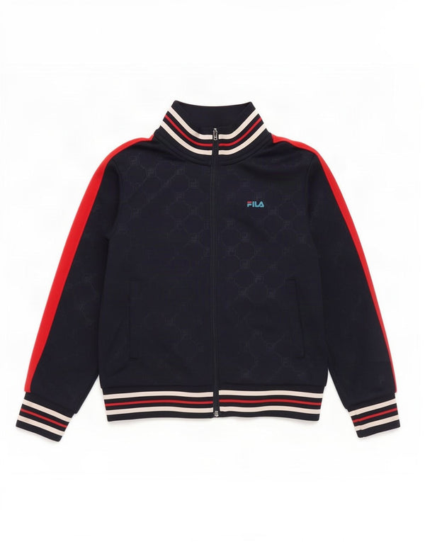 Giacca da ginnastica grafica da ragazzo Fila 9-10 anni blu navy sportiva