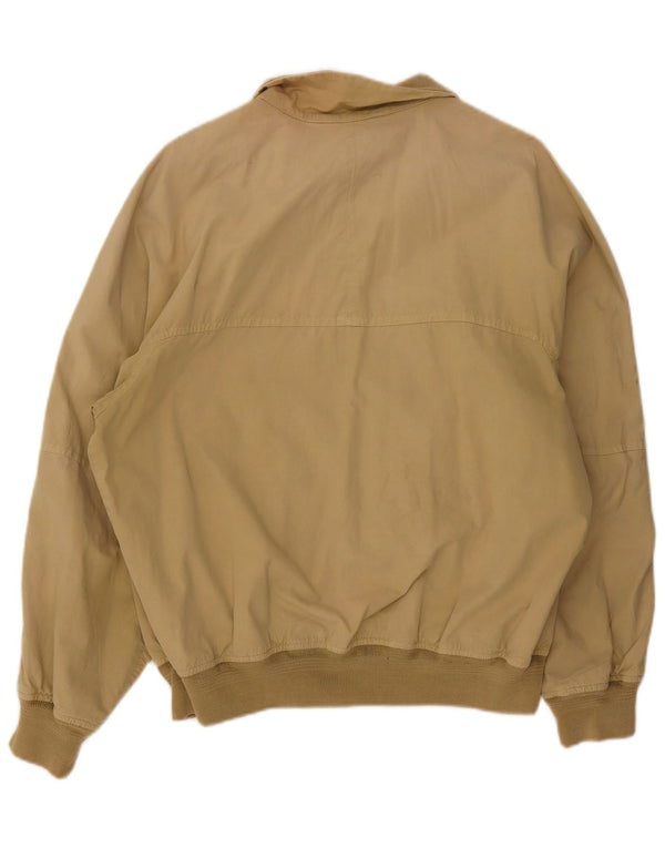 Vintage Herren Bomberjacke UK 40 Große Beige Baumwolle