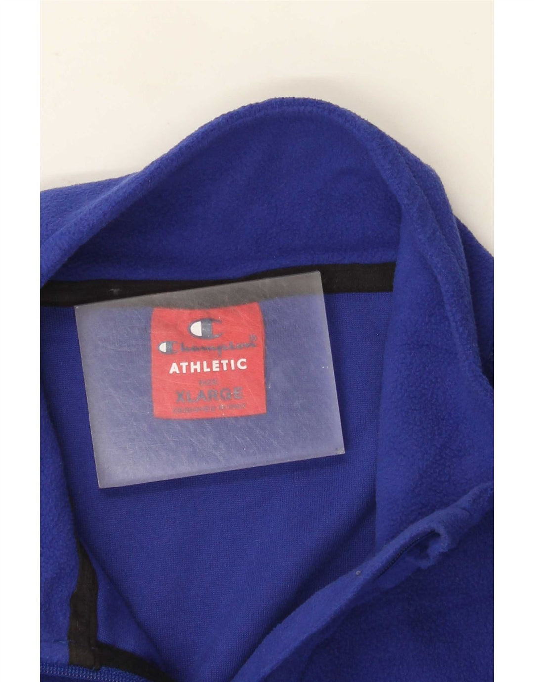 Champion Mens Zip Neck Fleece Jumper XL Blue