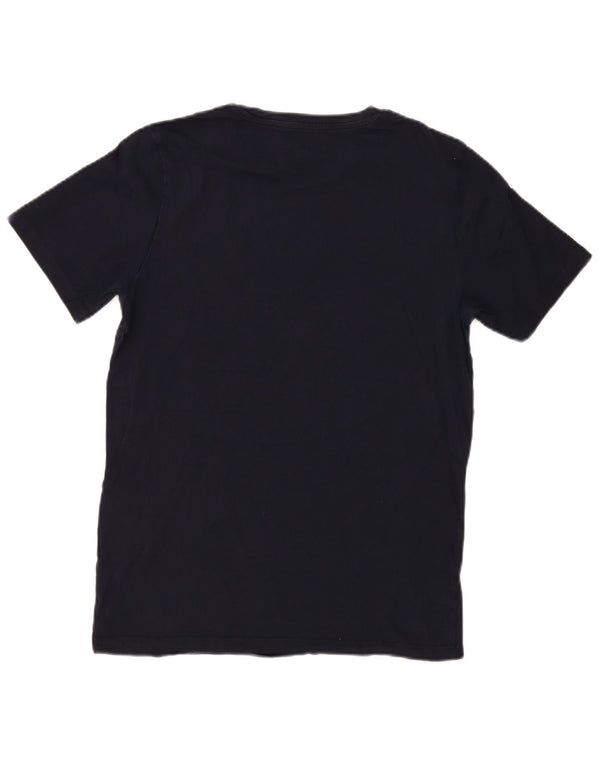 Jack & Jones Mens Graphic T-Shirt Top Large Navy Blue Cotton