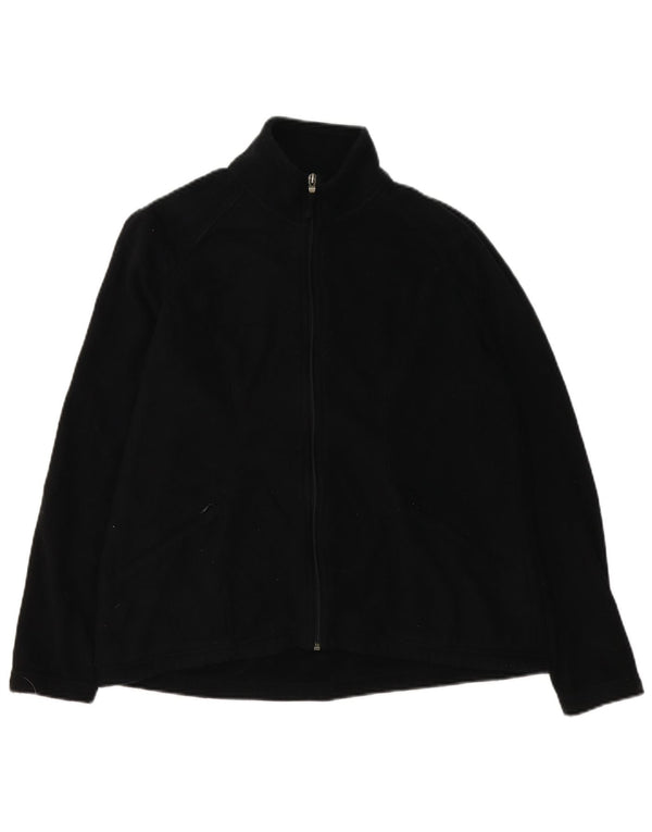 Marks & Spencer Womens Fleece Jacket UK 16 Large Black Polyester
