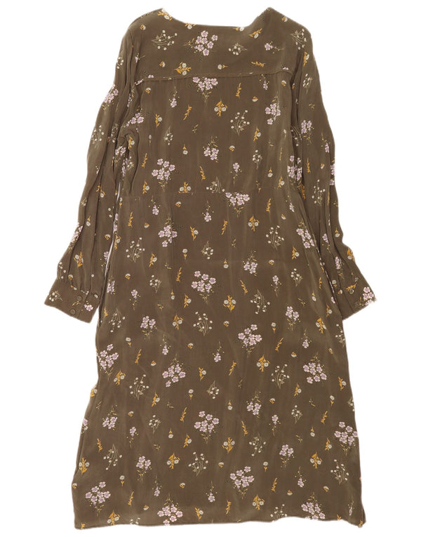 Abito a trapezio a maniche lunghe Marks & Spencer da donna Per Una UK 14 Large Verde