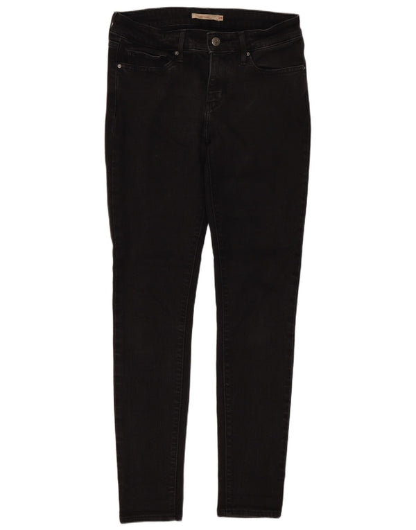 Levi's Womens 711 Skinny Jeans W28 L30 Black Cotton