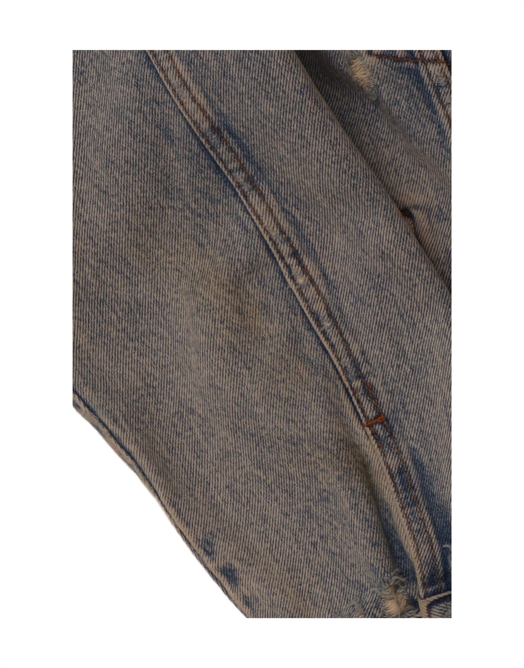 ZARA Distressed denimjakke til mænd UK 38 Medium Blue Cotton
