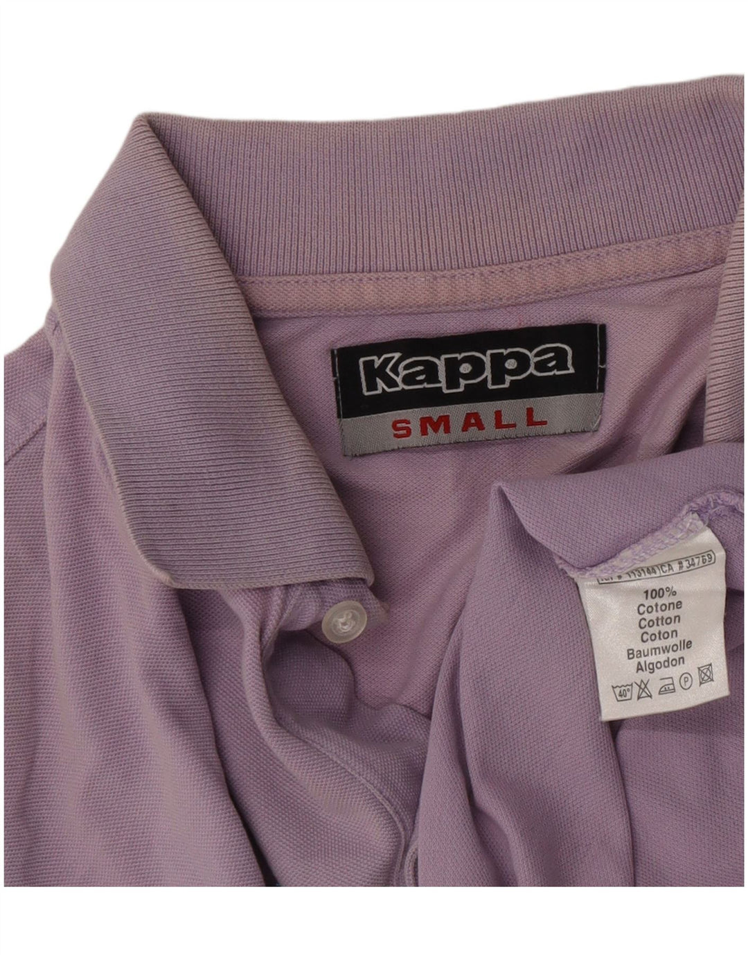 Kappa Mens Polo Shirt Small Purple Cotton