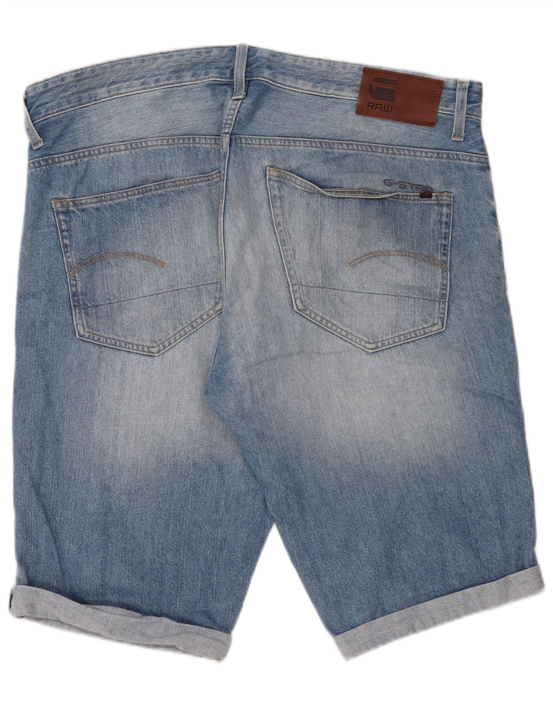 G-Star Mens 3301 Denim Shorts W38 XL Blue