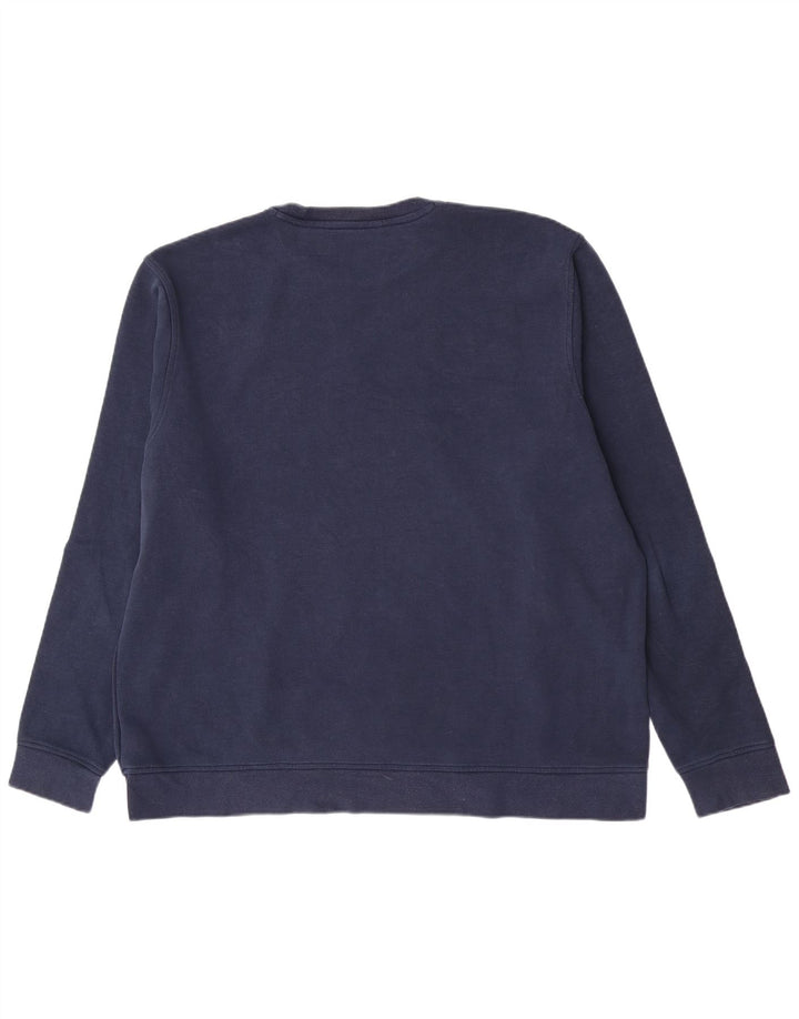 Adidas Mens Regular Fit Sweatshirt Jumper XL Navy Blue Cotton