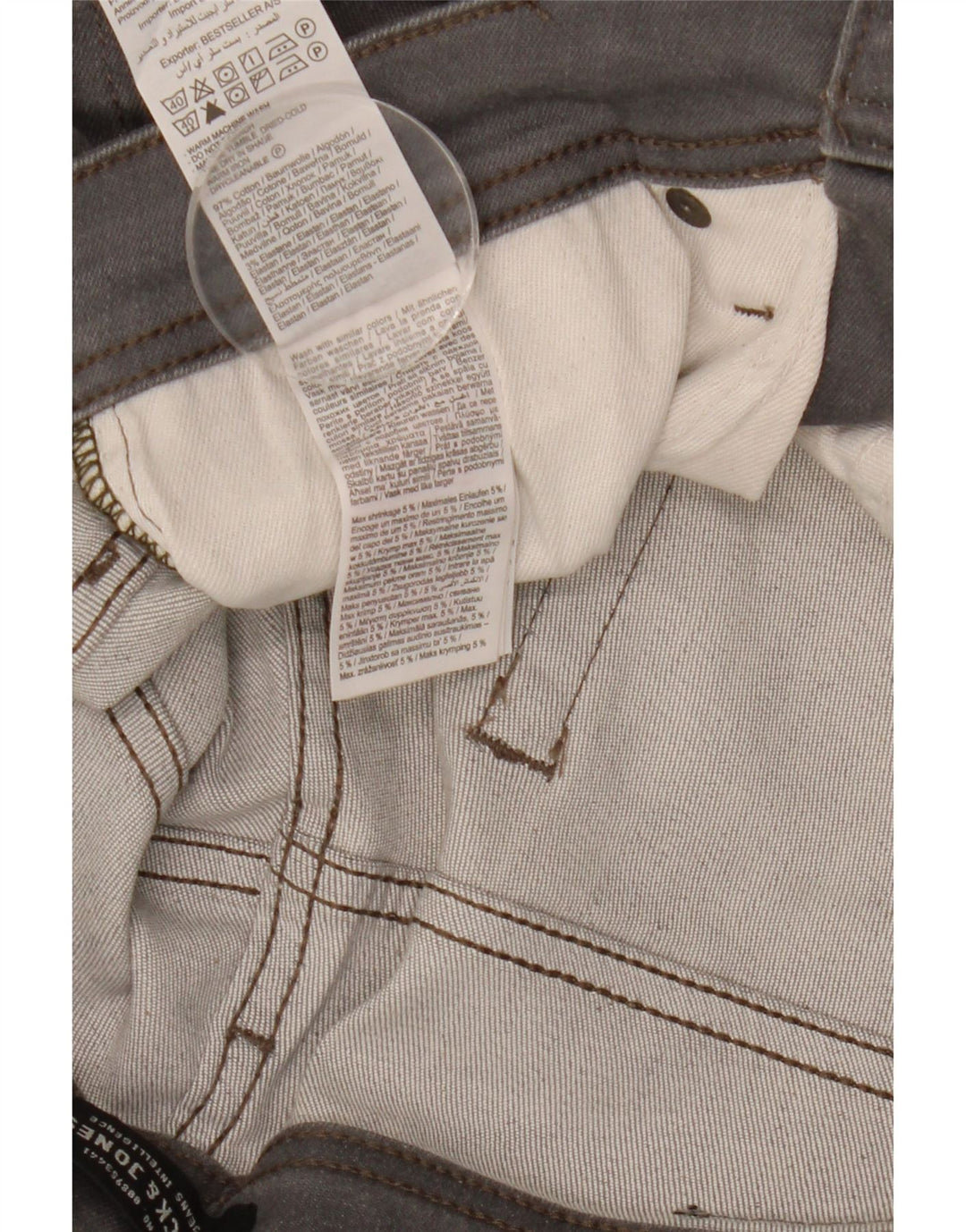 Jack & Jones Mens Tim Slim Jeans W31 L32 Grey Cotton