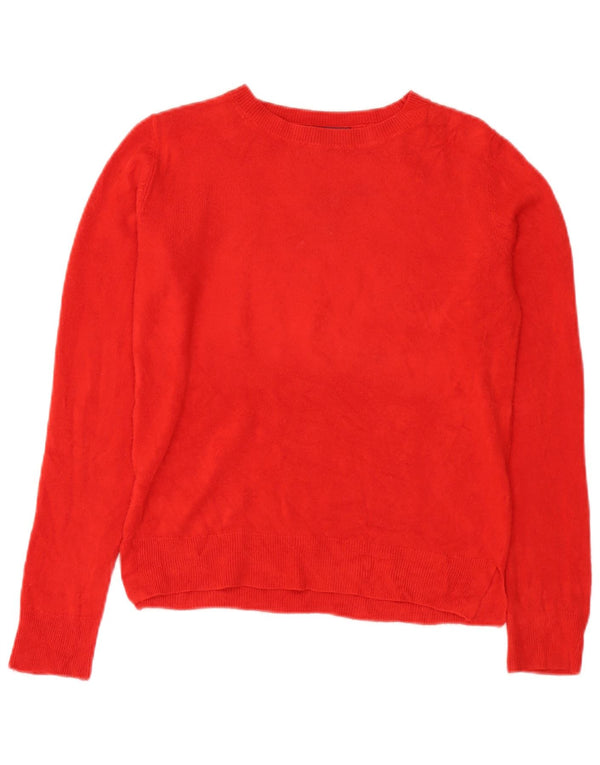 Marks & Spencer Γυναικείο πουλόβερ με λαιμόκαυστο UK 10 Small Red Acrylic