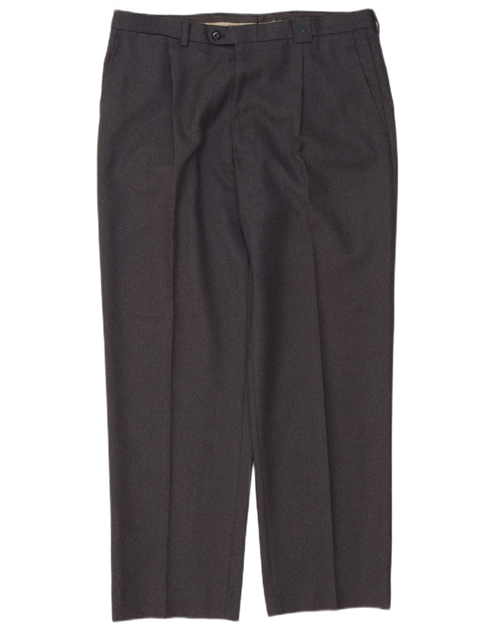 Burberry Mens Pegged Suit Trousers IT 46 Small W34 L30 Grey Polyester