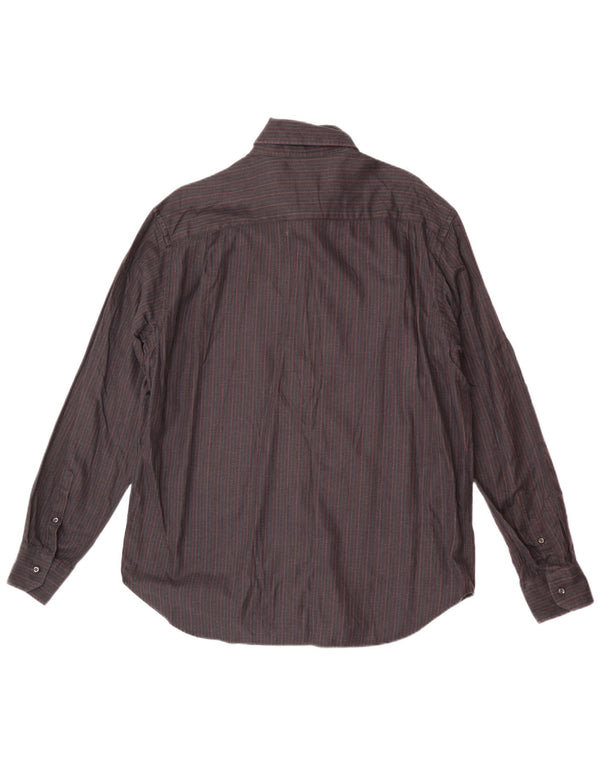 Koszula męska Trussardi rozmiar 44 17 1/2 XL Klasyczna granatowa w paski