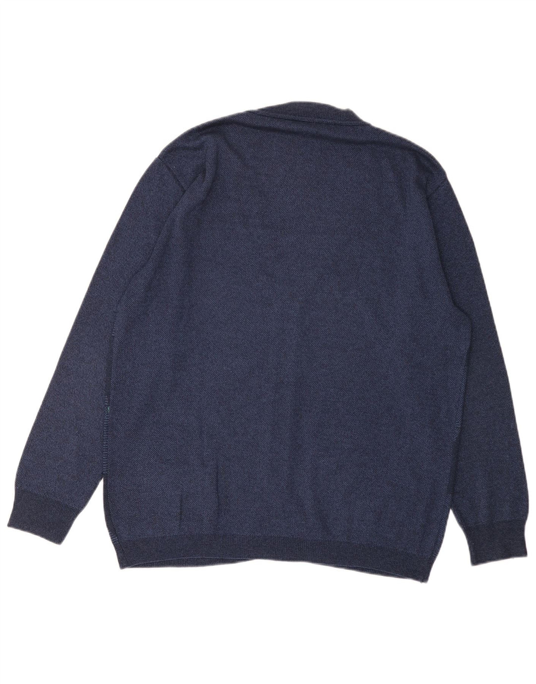 RODES Mens Cardigan Sweater Medium Navy Blue Argyle/Diamond