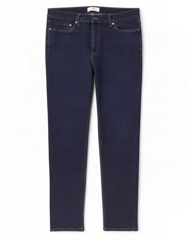 Marks & Spencer Herre Slim Jeans W36 L33 Marineblå Bomuld