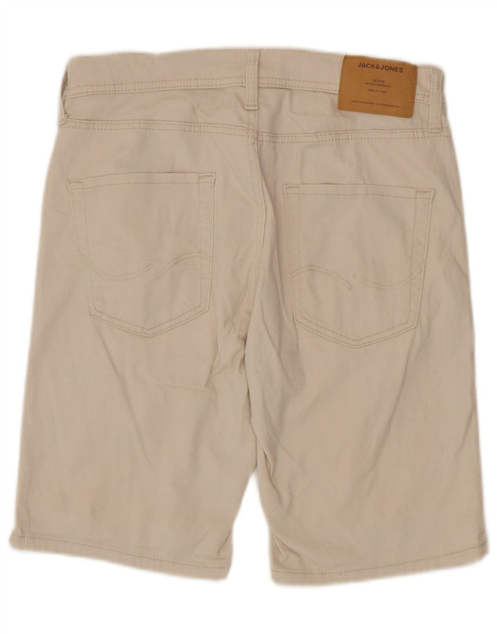 Jack & Jones Mens Regular Casual Shorts Small W29 Beige Cotton