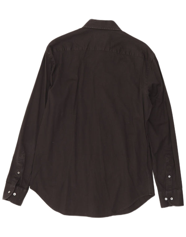 Emporio Armani Mens Modern Fit Shirt Size 40 15 3/4 Medium Black