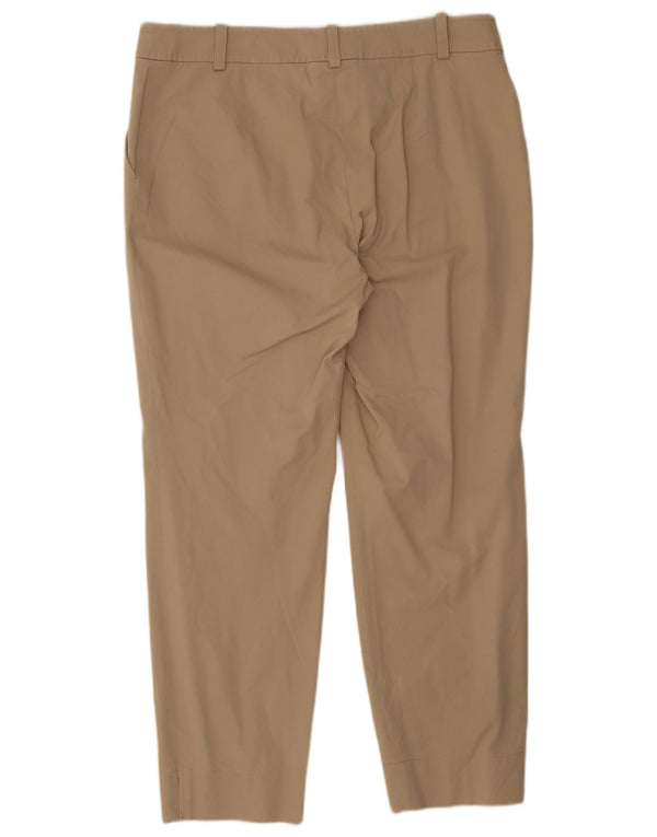 Luisa Spagnoli Damen Slim Cropped-Hose IT 44 Medium W32 L26 Beige