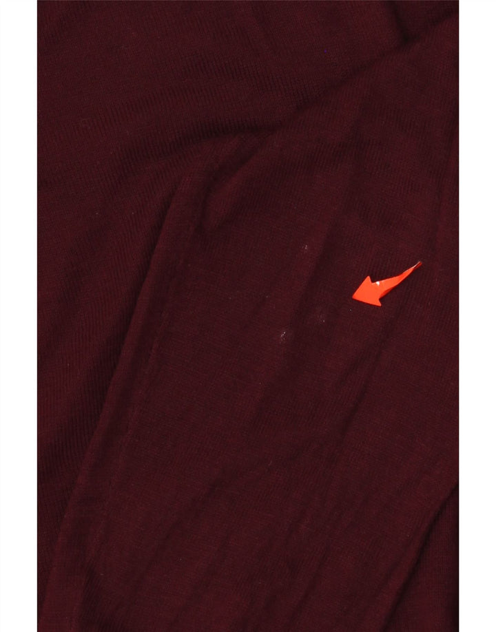 Zara Womens Boat Neck Jumper Sweater UK 14 Medium Maroon Viscose