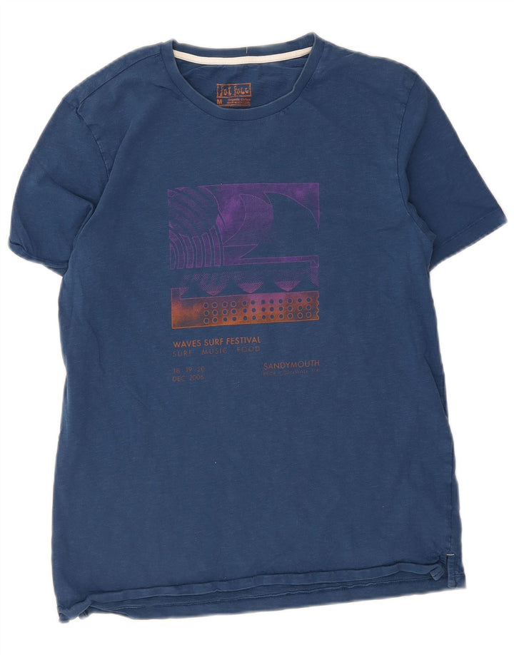 Fat Face Mens Graphic T-Shirt Top Medium Blue Cotton