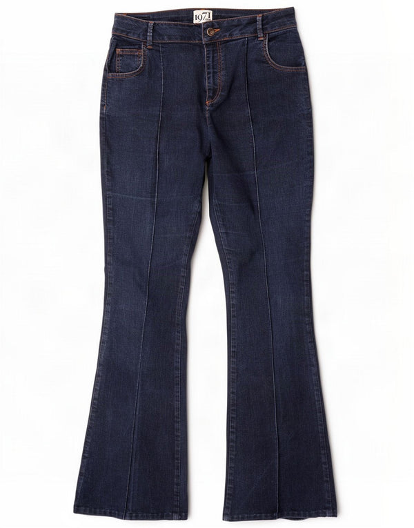 Reiss Damen Schlagjeans UK 12 Medium W30 L32 Marineblau Baumwolle