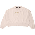 NIKE Womens Oversized Graphic Sweatshirt Jumper UK 14 Medium White Cotton Vintage Nike and Second-Hand Nike from Messina Hembry 