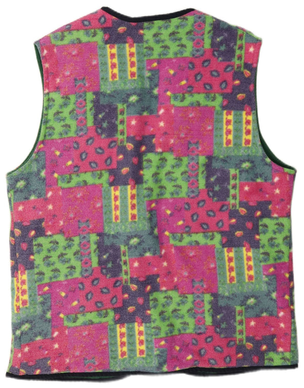 Rifle Mens Reversible Fleece Gilet UK 40 Μεγάλο πολύχρωμο συνονθύλευμα