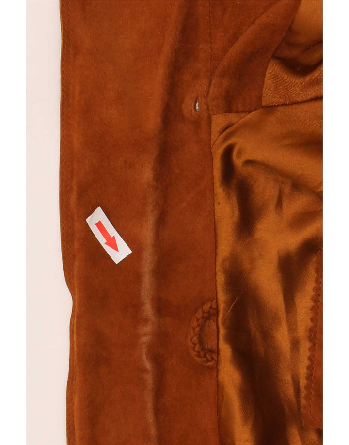 Gallotti Chaqueta De Ante Mujer IT 44 Cuero Marrón Medio