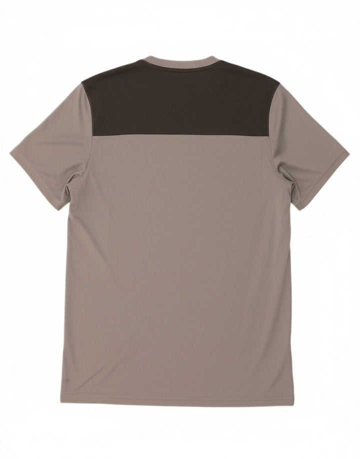 ADIDAS Mens Climalite T-Shirt Top Medium Grey Colourblock