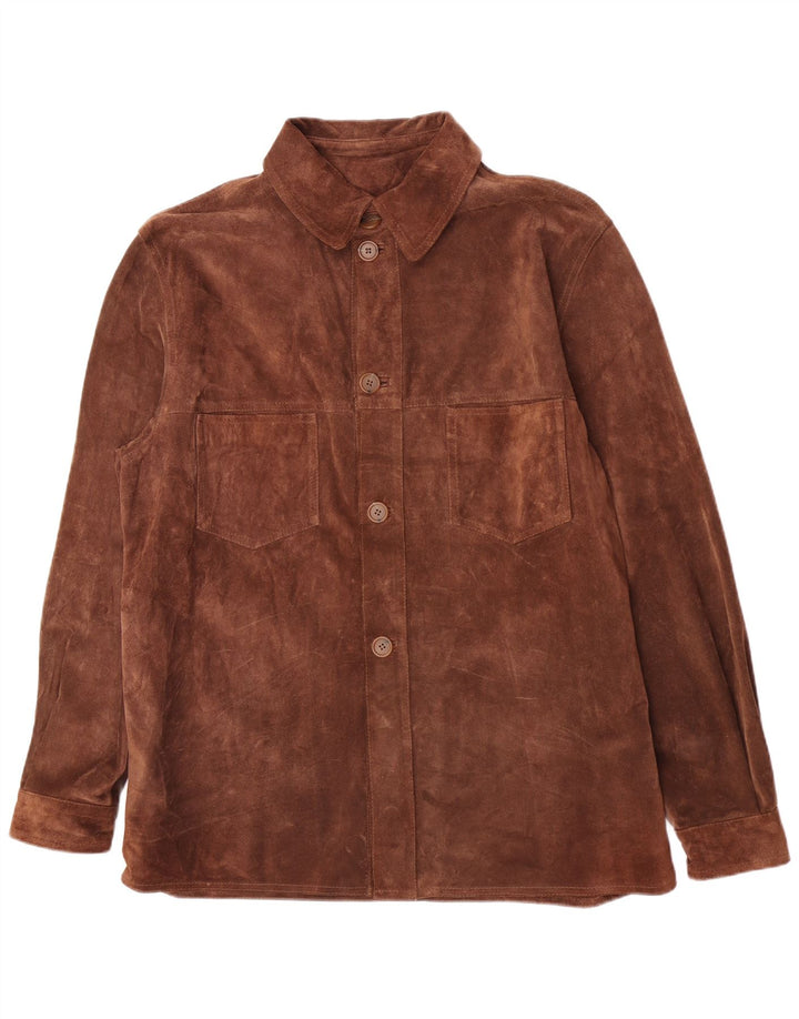 Винтажная мужская замшевая рубашка IT 50 Medium Brown