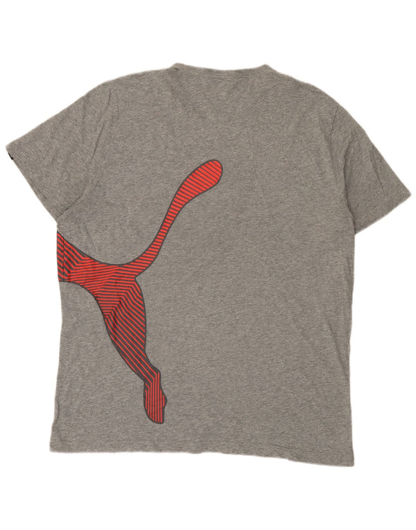 Puma Camiseta gráfica para hombre Top 2XL Gris moteado