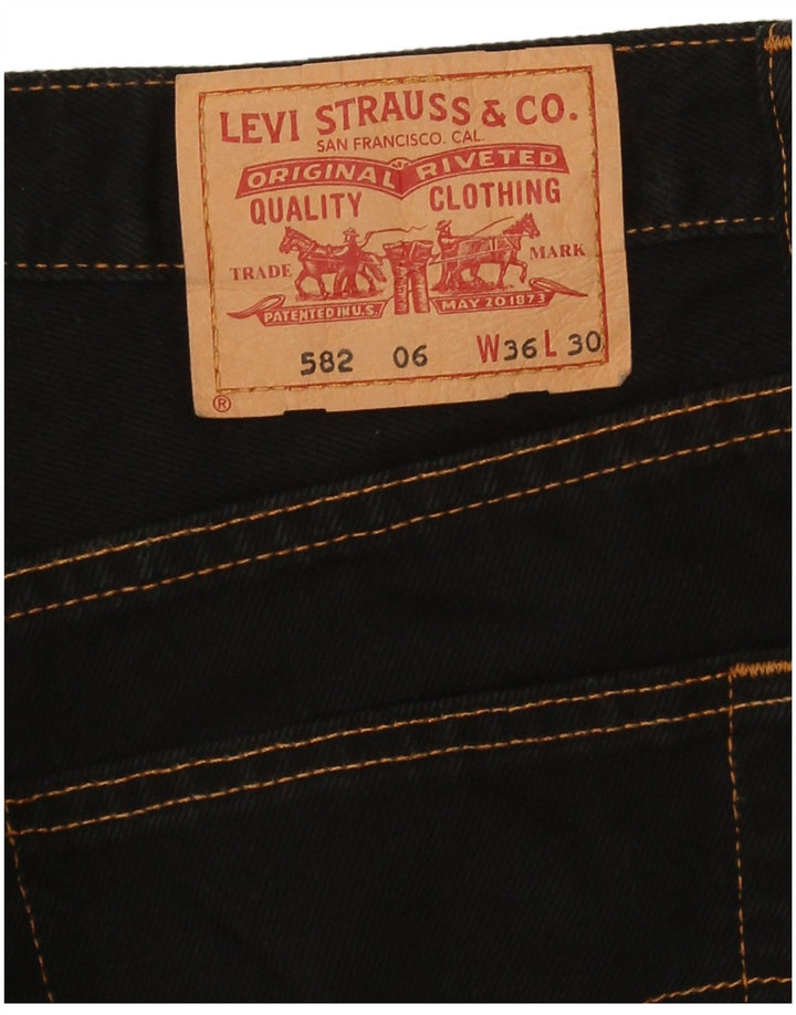 Levi's Mens 582 Straight Jeans W36 L30 Black