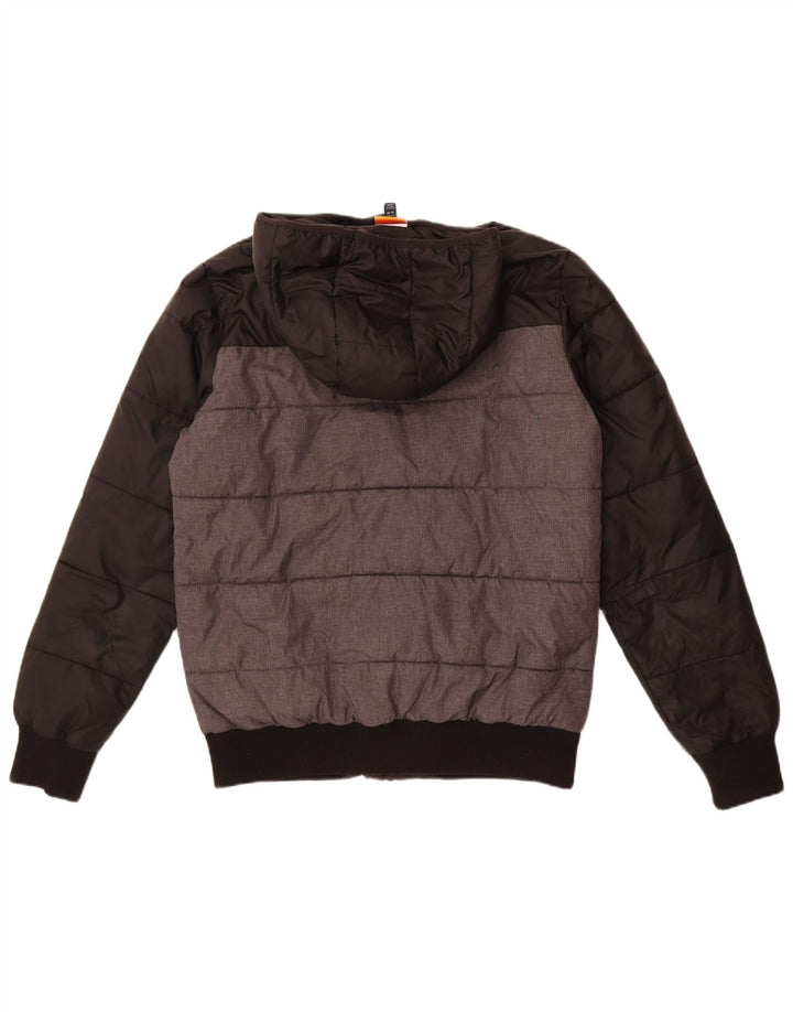 Ellesse Mens Hooded Padded Jacket UK 38 Medium Black Colourblock Polyamide