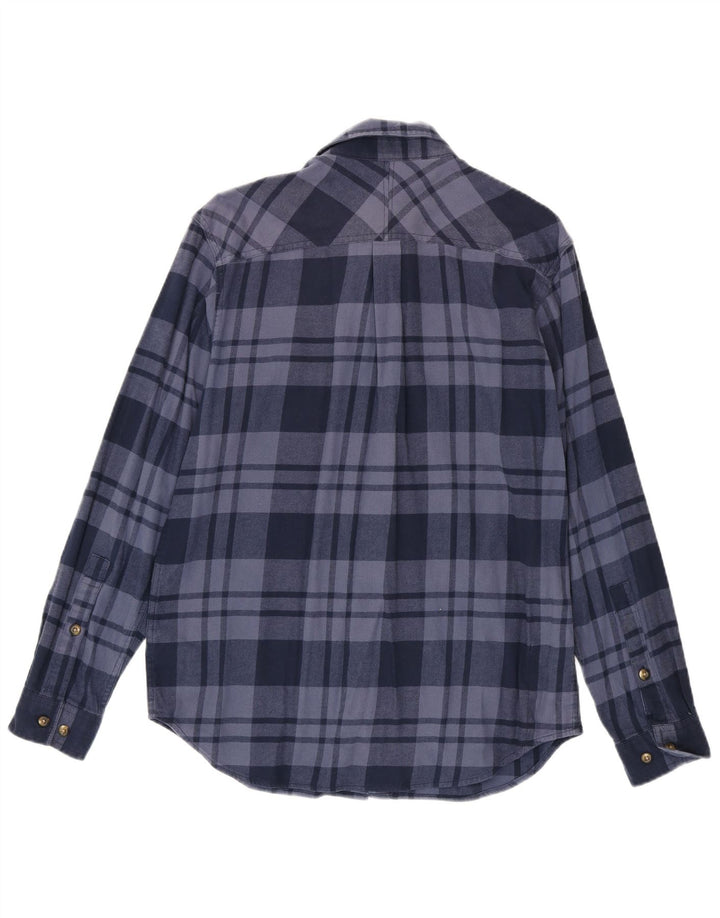Columbia Mens Omni-Wick Regular Fit Flannel Shirt Medium Navy Blue Check