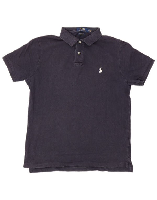 Polo Ralph Lauren Herre Custom Slim Fit skjorte medium marineblå bomuld