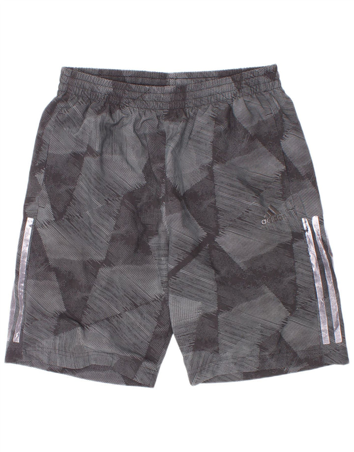 Adidas Boys Climalite Sportshorts 13-14 år Grå geometrisk polyester