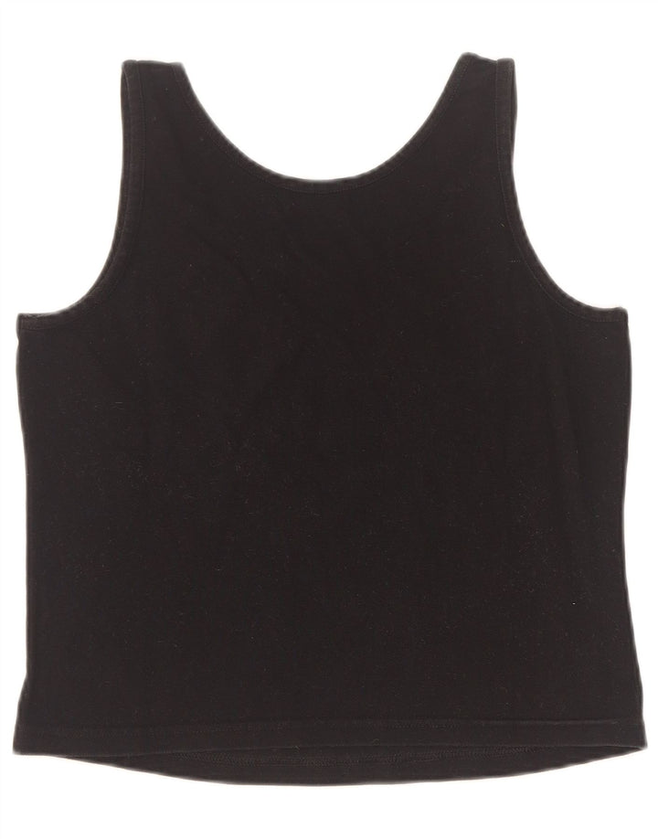 Sergio Tacchini Womens Crop Vest Top UK 10 Small Black
