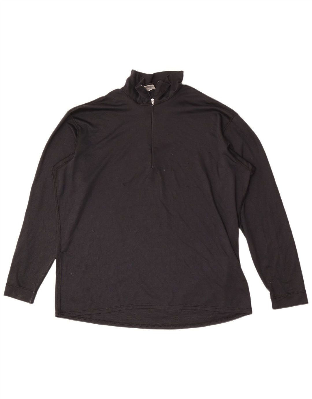 Patagonia Uomo Zip Neck Pullover Tuta Top XL Nero Poliestere