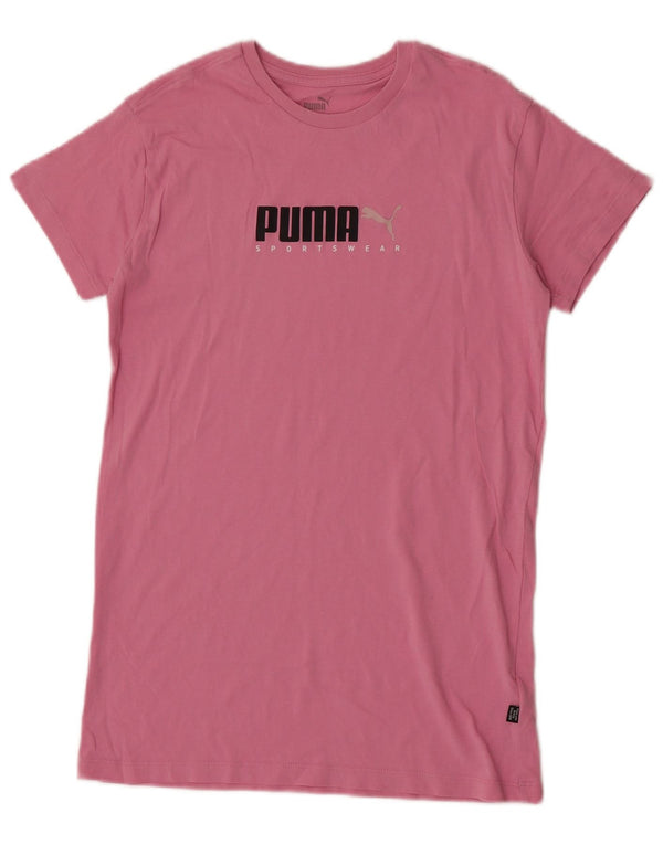Camiseta Puma Meninas Graphic 13-14 Anos Algodão Rosa