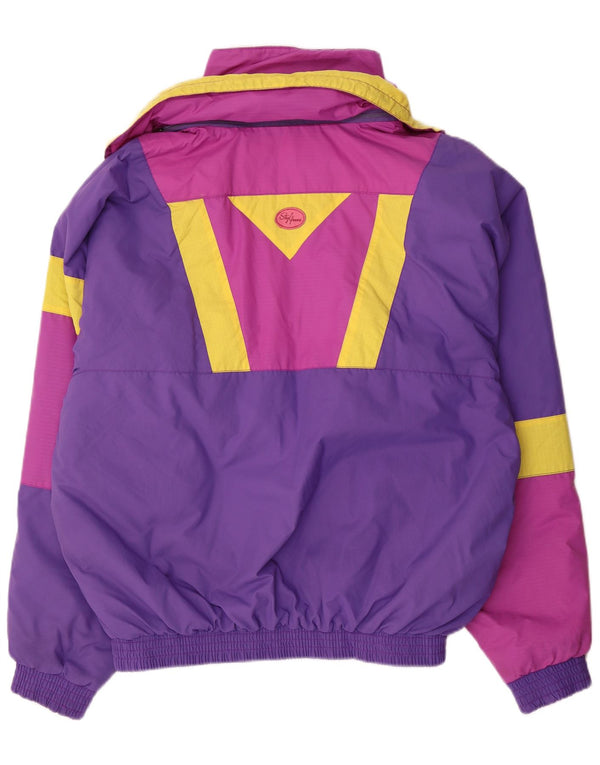 Vintage Mens Ski Jacket IT 54 XL Purple Colourblock Polyamide