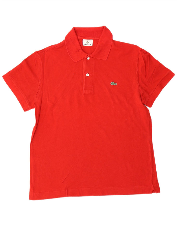 LACOSTE Mens Polo Shirt Size 4 Medium Red Cotton