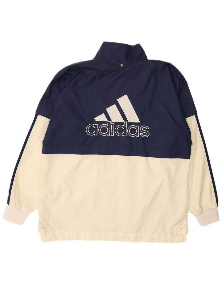 ADIDAS Herren-Windbreaker-Jacke, UK 40/42, mittleres Marineblau, Farbblock