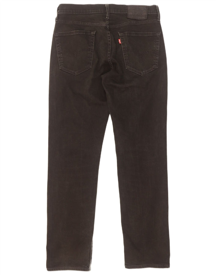 Levi's Mens Straight Jeans W30 L32 Black Cotton