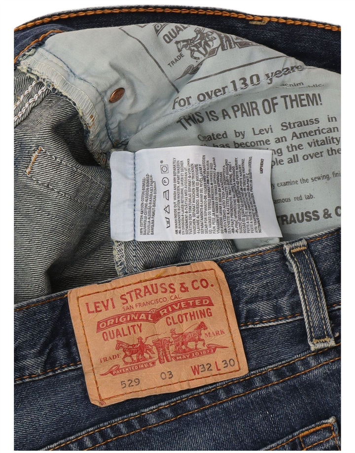 Levi's Dame 529 Flared Jeans W32 L27 Blå Bomuld