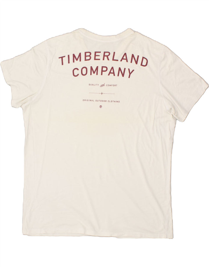 TIMBERLAND Mens Graphic T-Shirt Top XL White | Vintage Timberland | Thrift | Second-Hand Timberland | Used Clothing | Messina Hembry 