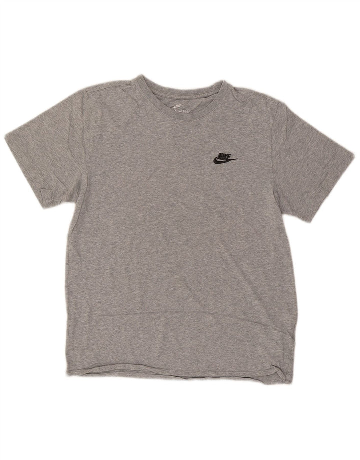Nike T-shirt top til mænd, lille grå flækket bomuld